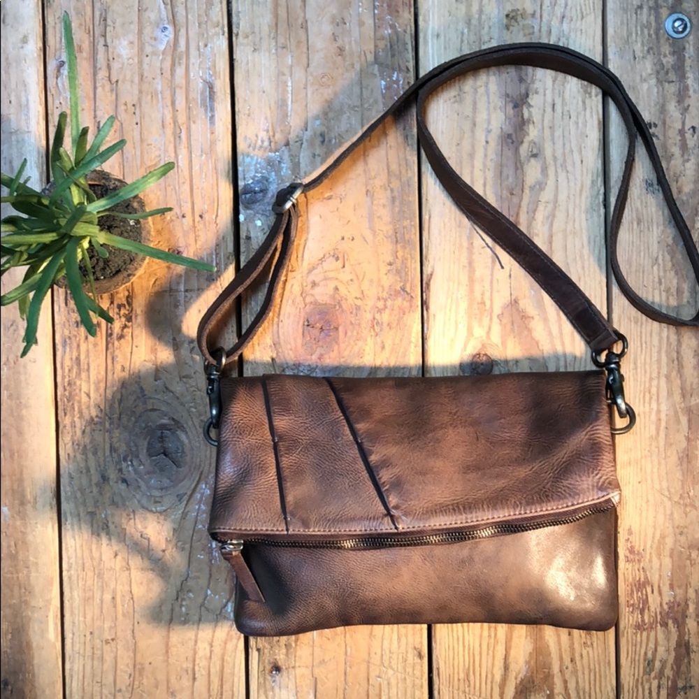 Pleated Fold Over Clutch